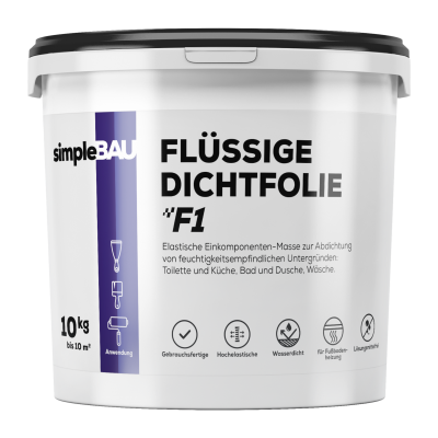 simpleBAU FLÜSSIGE DICHTFOLIE F1 ULTRAFLEX simpleBAU flüssigfolie, duschabdichtung set, duschabdichtung, abdichtung dusche, flüssigfolie dusche, dichtband dusche