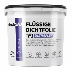 FLÜSSIGE DICHTFOLIE F1 ULTRAFLEX simpleBAU flüssigfolie, duschabdichtung set, duschabdichtung, abdichtung dusche, flüssigfolie dusche, dichtband dusche