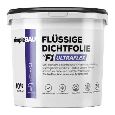 FLÜSSIGE DICHTFOLIE F1 ULTRAFLEX simpleBAU flüssigfolie, duschabdichtung set, duschabdichtung, abdichtung dusche, flüssigfolie dusche, dichtband dusche