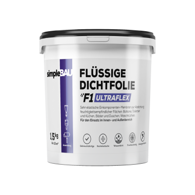 simpleBAU FLÜSSIGE DICHTFOLIE F1 ULTRAFLEX simpleBAU flüssigfolie, duschabdichtung set, duschabdichtung, abdichtung dusche, flüssigfolie dusche, dichtband dusche