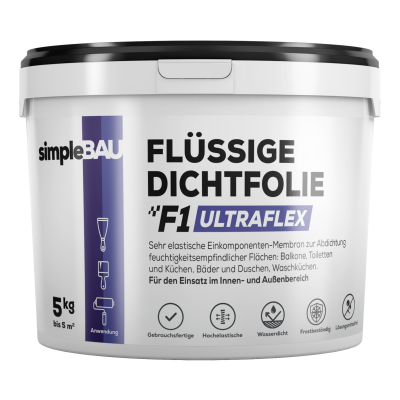 simpleBAU FLÜSSIGE DICHTFOLIE F1 ULTRAFLEX simpleBAU flüssigfolie, duschabdichtung set, duschabdichtung, abdichtung dusche, flüssigfolie dusche, dichtband dusche