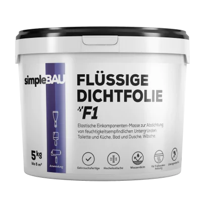 FLÜSSIGE DICHTFOLIE F1 simpleBAU flüssigfolie, duschabdichtung set, duschabdichtung, abdichtung dusche, flüssigfolie dusche, dichtband dusche