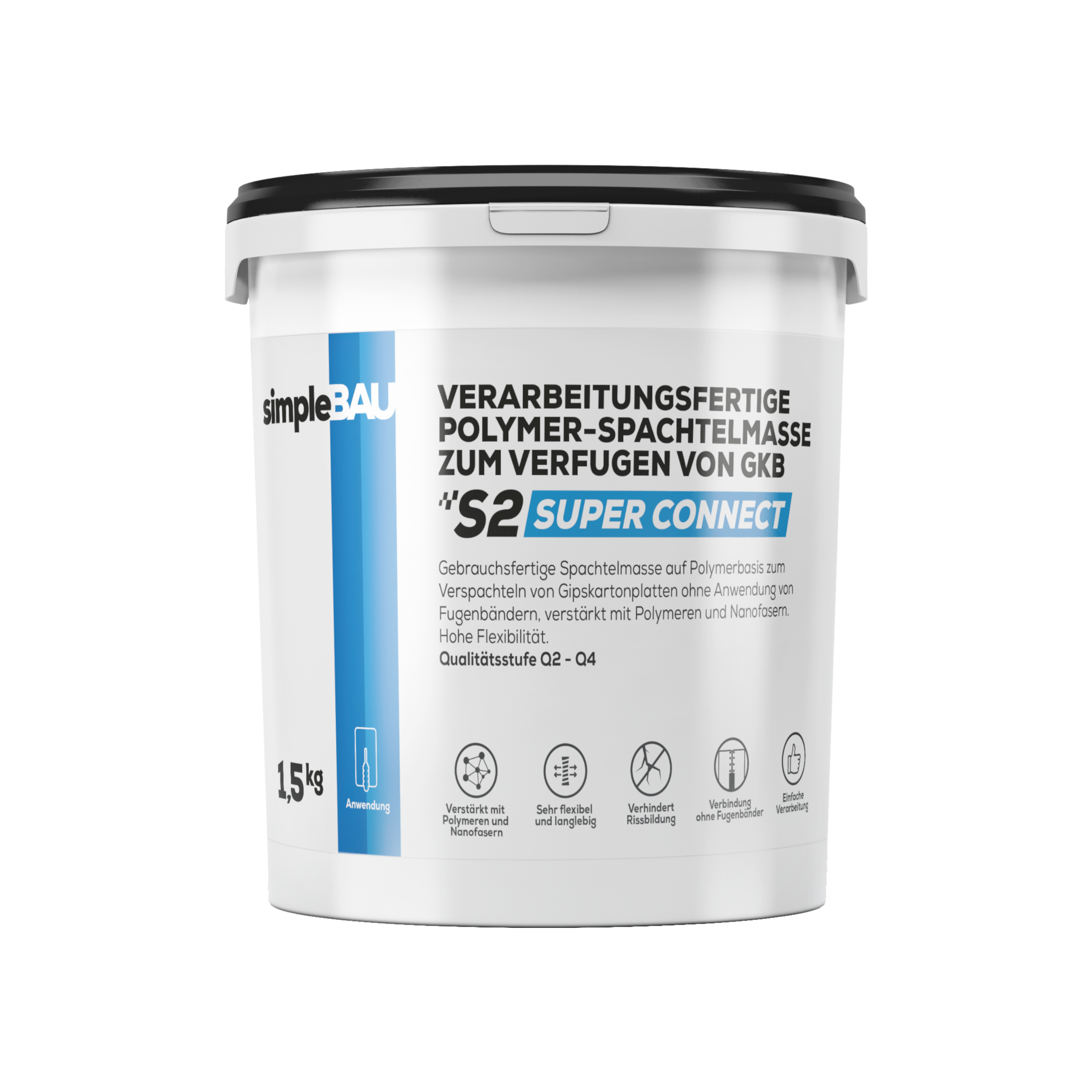 SPACHTELMASSE ZUM VERFUGEN VON GKB S2 – 1,5kg