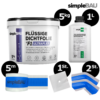 DICHT-SET: simpleBAU FLÜSSIGE DICHTFOLIE F1 ULTRAFLEX 5KG + TIEFENGRUND 1L + DICHTBAND 5M flüssigfolie, duschabdichtung set, duschabdichtung, abdichtung dusche, flüssigfolie dusche, dichtband dusche