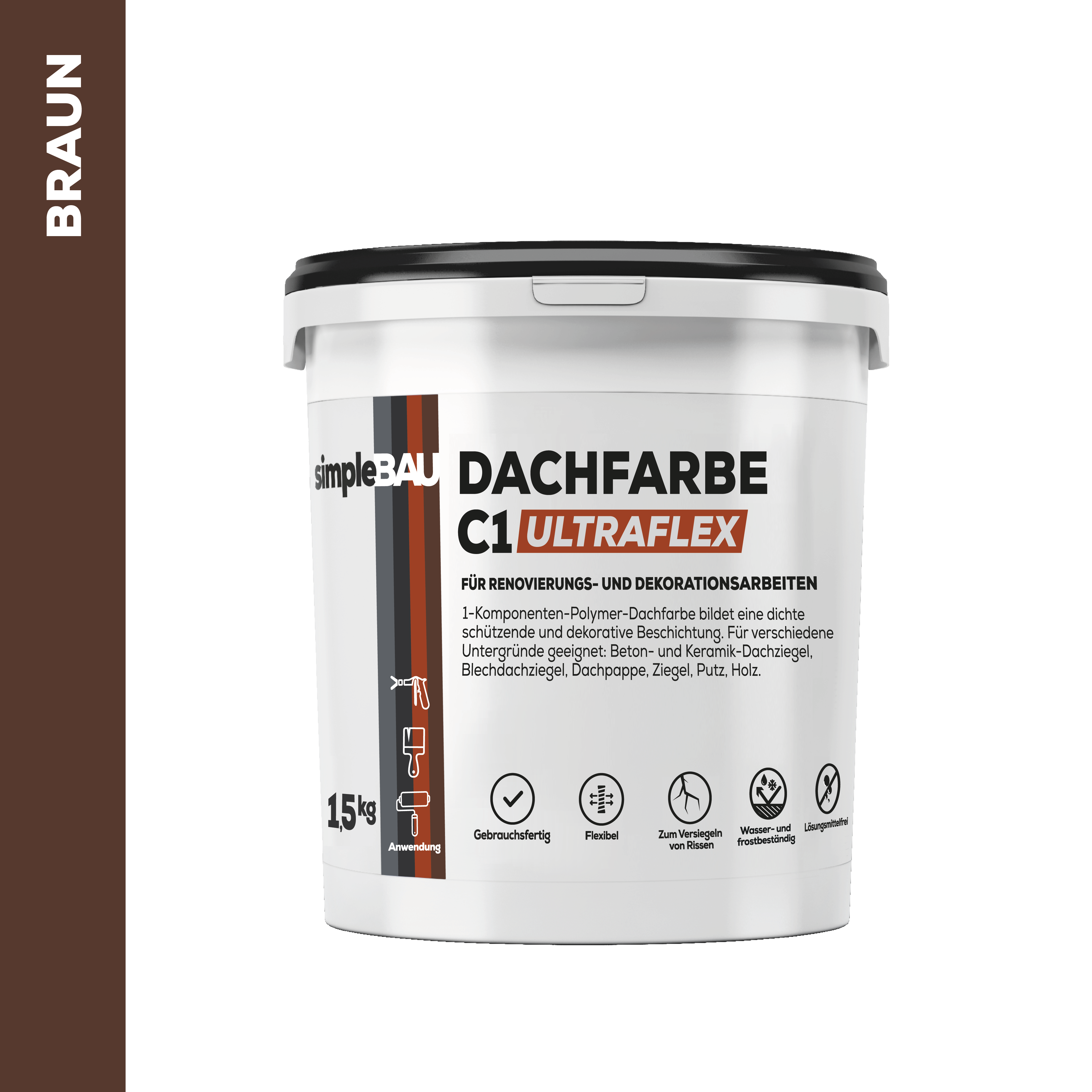 DACHFARBE C1 ULTRAFLEX – 1,5kg – BRAUN