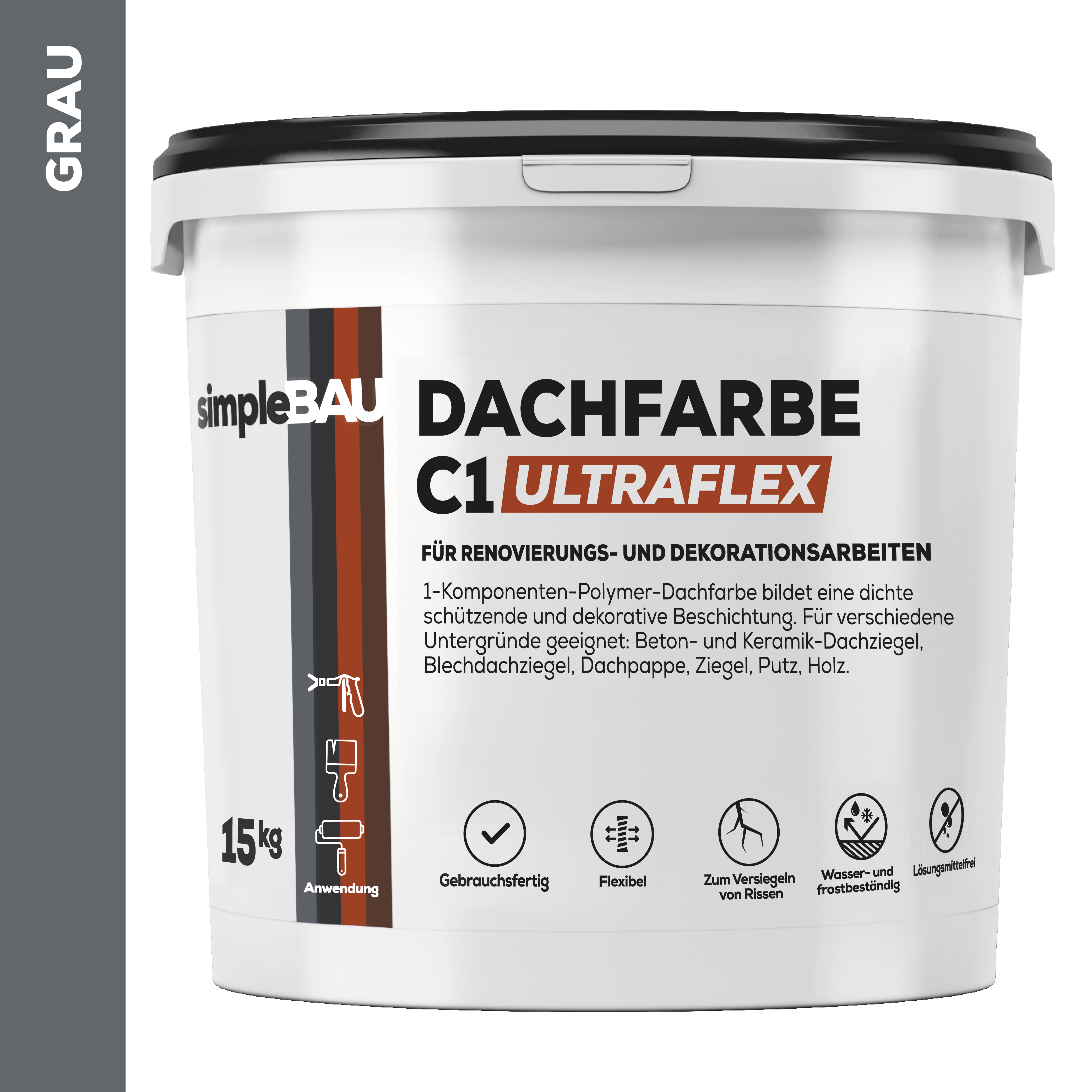 DACHFARBE C1 ULTRAFLEX – 15kg – GRAU