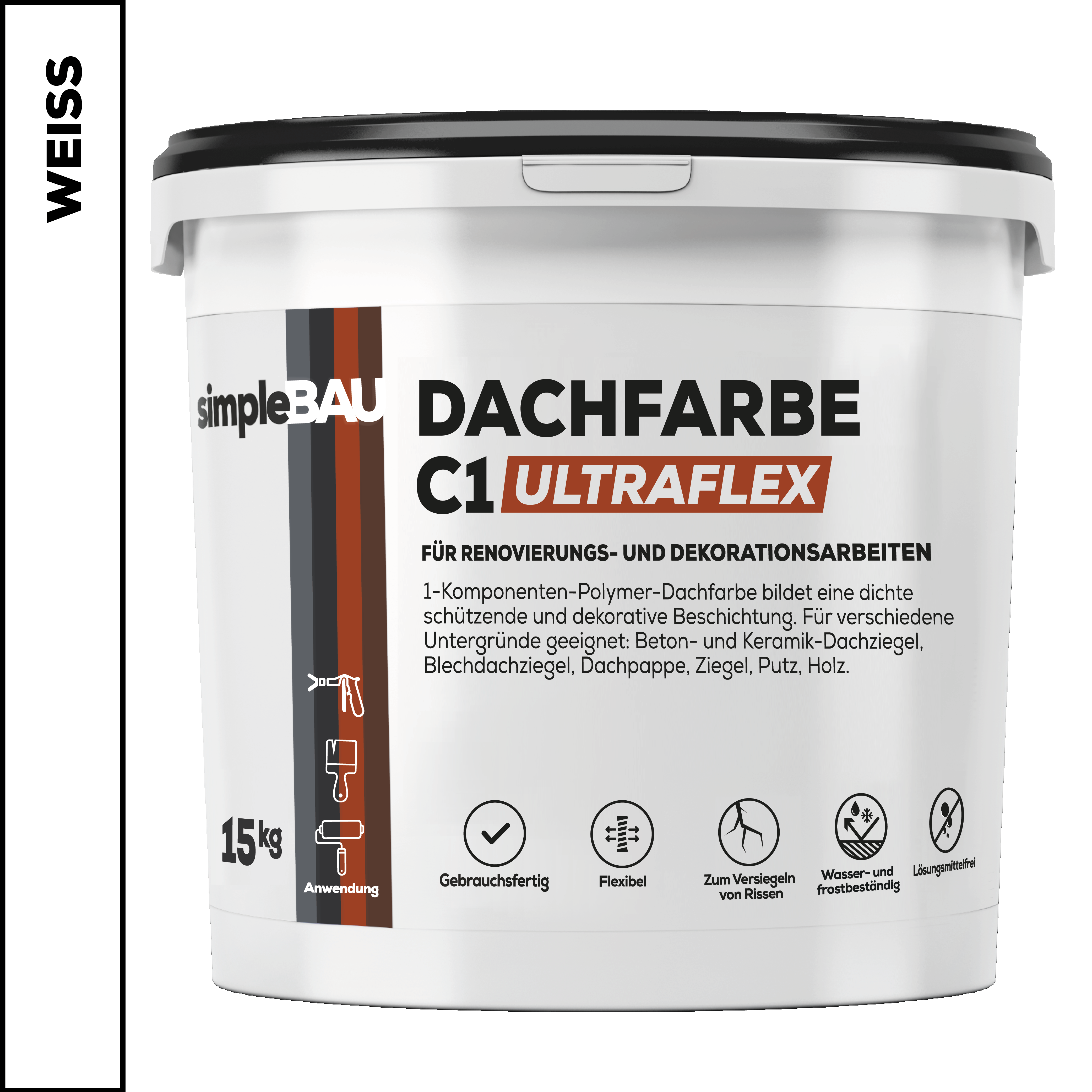 DACHFARBE C1 ULTRAFLEX – 15kg – WEISS