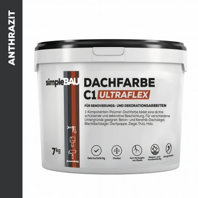 C1 ULTRAFLEX Dachfarbe für Renovierungs- und Dekorationsarbeiten