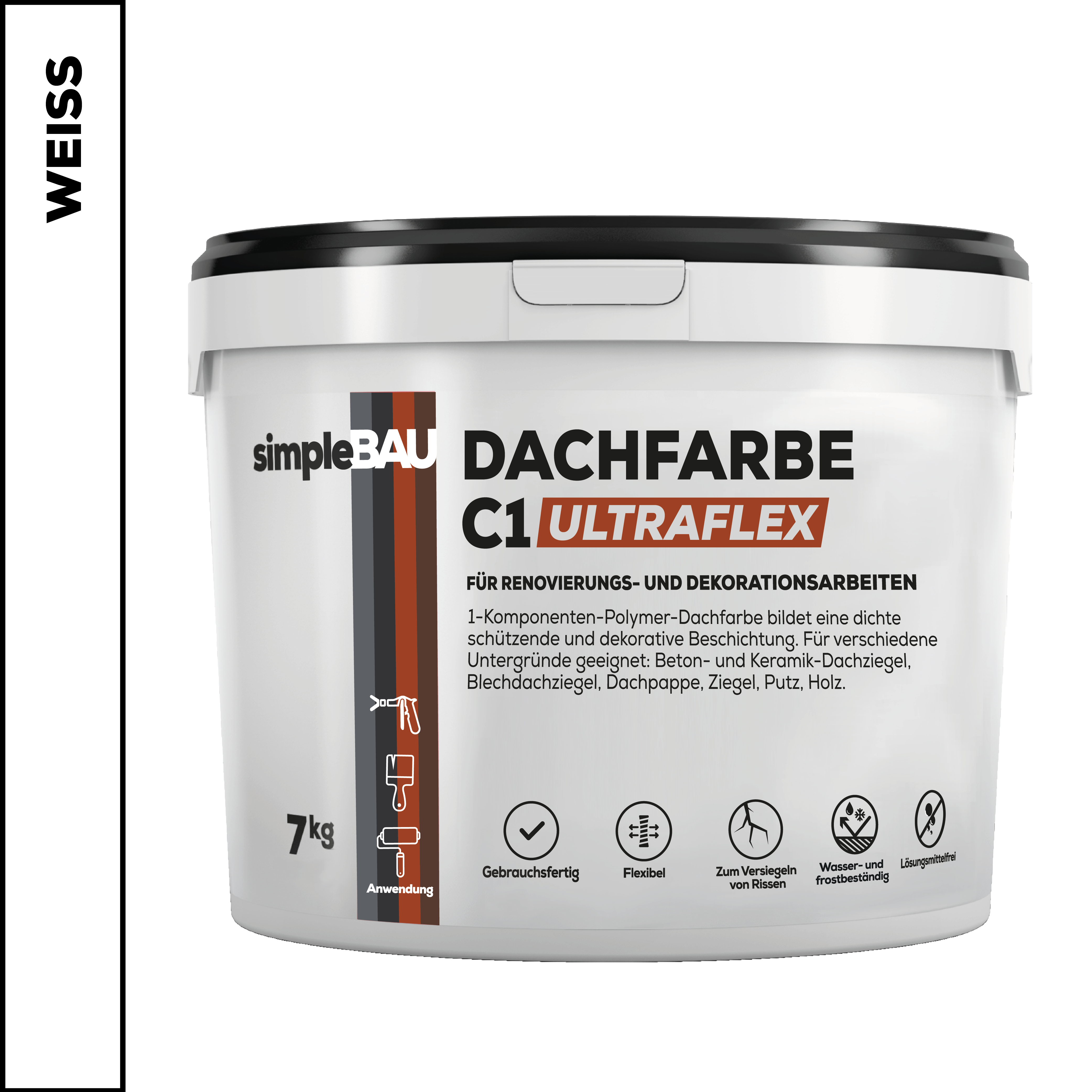 DACHFARBE C1 ULTRAFLEX – 7kg – WEISS